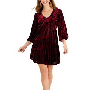 Just Taylor burnout velvet dress